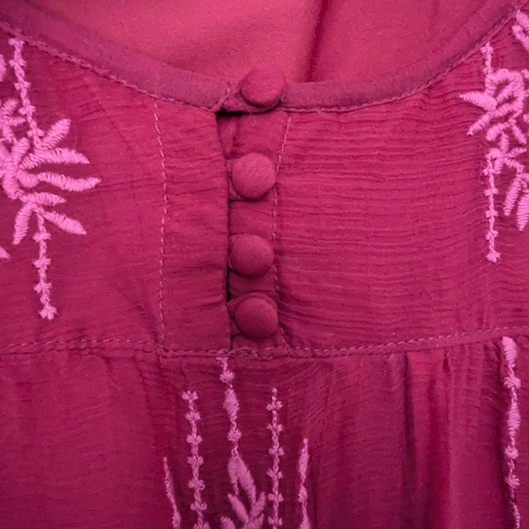 SUNDANCE Cora top, embroidered, sheer short sleeves, Size Womens MED - Picture 5 of 11